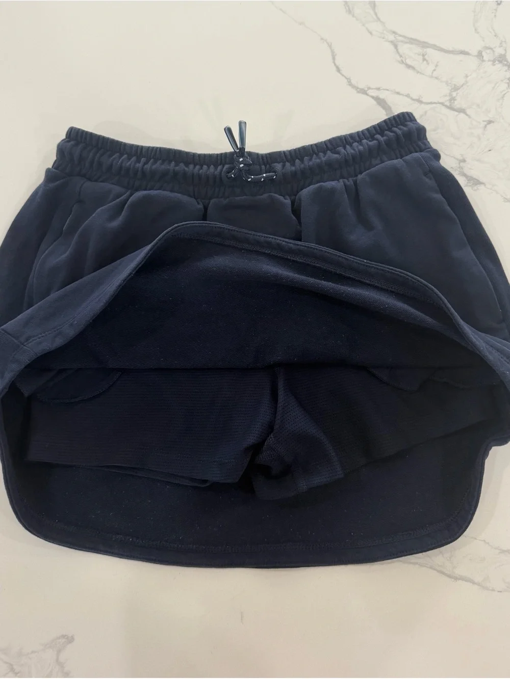 Athleta Girl Day Skort Navy Blue Size XL (14) Athletic Skirt Built-In Shorts